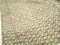 平和屋着物■上質な紬　幾何学文　正絹　逸品　DABC9337qa