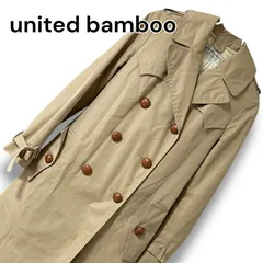 united bamboo ユナイテッドバンブー トレンチコート ベージュ色 ライナー付 牛革パーツ レディースMサイズ ロング丈 スプリングコート 上質で上品 通勤や通学にも 0001120OCのサムネイル