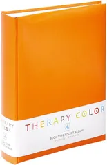 【未使用品】ナカバヤシ セラピーカラー 背丸ブック式 2段ポケットアルバム TCBP-160-RO リフレッシュオレンジ