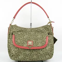 クリスチャンオリビエ ショルダーバッグ 2way レオパード ヒョウ柄 鞄 ブランド レディース ブラウン CHRISTIAN OLIVIER 【中古】