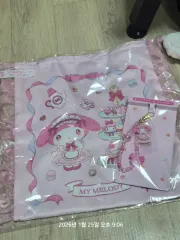 一番くじ My Melody(マイメロディ) ビーズチャーム キーホルダー フリル トートバッグ