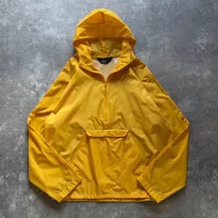 80年代 80s Woolrich ウールリッチ ナイロン アノラック パーカー イエロー 黄色