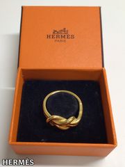 本日限定値下げ【HERMES/エルメス】アタメ スカーフリング ゴールド