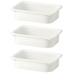 【3個セット】新品 IKEA TROFAST トロファスト 収納ボックス, ホワイト （30582073）42x30x10 cm