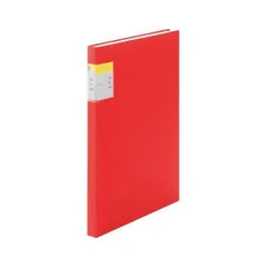 （まとめ） キングジム クリアーファイル カキコ A4判タテ型/A3判ヨコ型兼用（A4・40面） 赤 〔×5セット〕