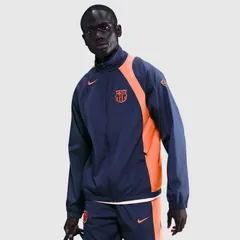 【送料無料・匿名配送】Nike ナイキ FCバルセロナ 25/26 T90 ジャケット 紺 ネイビー 橙 オレンジ 新品 正規品 並行輸入 日本未発売