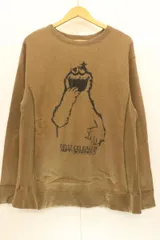 【中古】 JUSTICE LEAGUE メンズスウェット M クッキーモンスター スウェット JUSTICE LEAGUE M 茶 ブラウン プリント