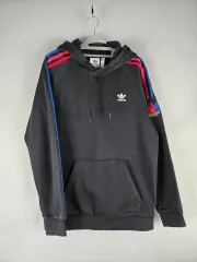 アディダス L メンズ 3D トレフォイル フーディー 起毛 パーカー ブラック