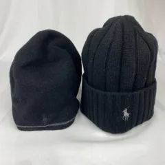 POLO RALPH LAUREN ニット帽 2個セット ブラック