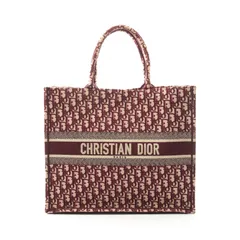 ディオール Dior トートバッグ BOOK TOTE ブックトート ラージ オブリーク M1286ZRIW-M974 ワインレッド キャンバス オブリーク ブックトート ラージ レディース Used A