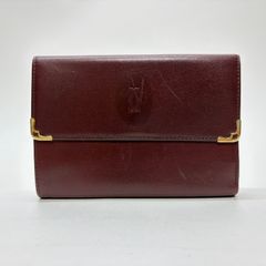 Cartier カルティエ マストライン 三つ折り財布 レザー ボルドー【6】Y