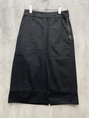 MHL. エムエイチエル 595-2132501 コットン ロング スカート size1/黒 ■◇◎レディース