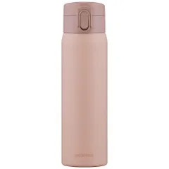 アイリスオーヤマ 水筒 500ml 真空断熱6時間キープ 片手で開け飲みしやすい ワンタッチ オフィスで使いやすい 直飲み 丸洗い出来てお手入れラクラク ステンレスマグボトル SKB-O500 ピンク