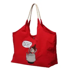 新品 [MOOMIN ムーミン] トートバッグ エコバッグ 大容量 大きい レディース 刺繍 かわいい RMPK-01 レッド ミイ