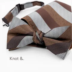 1-ca 蝶ネクタイ ポケットチーフ 2点セット | メンズ  結婚式  披露宴  ブラウン