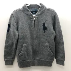Polo By Ralph Lauren キッズ 4/4T ジップアップカーディガン グレー ポロバイラルフローレン SGNH26-0649