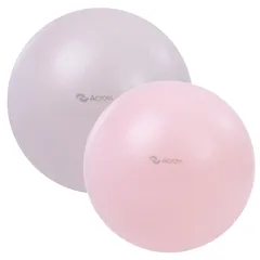 2個セット 20㎝ 25cm ピラティスボール ヨガ エクササイズ 体幹トレーニング ストレッチ フィットネス アンチバースト (ピンク系【2個セット】)