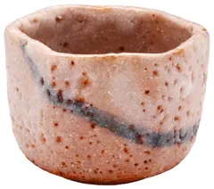 盃 おちょこ 容量約40ml ぐい呑み 紅志野 陶器 六角 (木箱入) 林亮次 日本製 美濃焼 138-0053