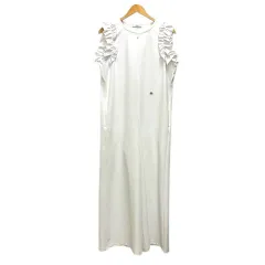 ルネ Rene オールインワン サロペット オーバーオール ノースリーブ フリル 36 白 ホワイト