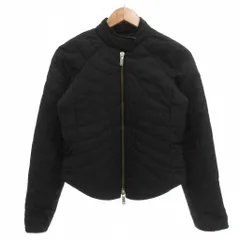 エンポリオアルマーニ EMPORIO ARMANI 中綿ジャケット 40 キルティング スタンドカラー ジップアップ 黒 ブラック /NU ■ECT