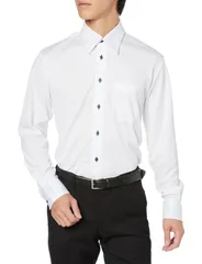 ワイシャツ ニット ノーアイロン 伸縮自在で着心地 形態安定 長袖 ストレッチ 快適DRY 吸水速乾 [アトリエサンロクゴ] 多機能Yシャツ メンズ