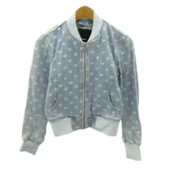 ディーゼル DIESEL デニム ブルゾン ジャケット ジップアップ ハート柄 XXS インディゴブルー 0127 ■MNK4