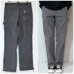 レアサイズ 美色 Carhartt カーハート ヘビー ダック シングルニーペインターパンツ W31L32  実寸W32L31 GVL グラベル チャコールグレー Relaxed Fit 厚手 ワークパンツ リラックスフィット US企画 p26023496