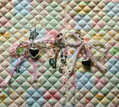 ハート/キー/リボン キーホルダー セット