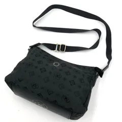 クレイサス CLATHAS ショルダーバッグ カメリア柄 黒 ブラック ナイロン 中古