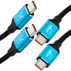 WLGQ usb c ケーブル 40Gbps データ転送 240W電源 タイプc ケーブル,Thunderbolt 4 Thunderbolt 3 対応 USB-C 3.2 Gen 2 thunderbolt 4 ケーブル - 1フィート(0.3m) ...