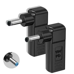 RuiMi タイプC USB-C 変換アダプター 入力 DC 4.5×3.0mm DC DELL 専用 PD急速充電 高速データ転送 高耐久 P 4530DELLプラグ(2個)