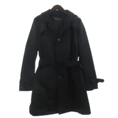 バーニーズニューヨーク BARNEYS NEW YORK 美品 トレンチコート ひざ丈 長袖 中綿ライナー 黒 ブラック Lのサムネイル