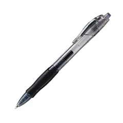 （まとめ）TANOSEE ノック式 ゲルインクボールペン スリム 0.7mm 黒 1セット（10本） 〔×5セット〕