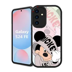 【新品】 Galaxy S24 FE 用 ケース 一体型 カメラ レンズ 保護 ディズニー ミッキー グラデーション オーロラ 萌え ギャラクシー case 人気 オシャレ 韓国 漫画 キャラクター 可愛い 面白い デザイン サムスン スマホ カバー ソフ 0
