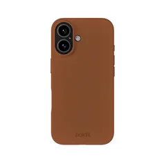 【新品】 Holdit スマホケース (iPhone 16 / キャメルブラウン (Almond Brown)) スマホ ケース カバー (シリコン/ワイヤレス充電可能/強力なグリップ) iphoneケース iPhone16