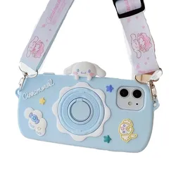 【新品】 LYLIDIA シナモンドッグ 互換品 Phone 13 Pro Max 用 ケース シリコン スマホケース レンズ保護 耐衝撃 アイフォン 適用 携帯ストラップ ショルダーストラップ 首かけストラップ 肩がけ 首掛け 斜めかけ キックスタンド 1