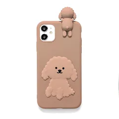 【新品】 iphone 13Pro 用 ケース 子犬 立体 シリコンケース スマホケース デザイン 韓国 かわいい ワンちゃん キャラクター ソフト生地