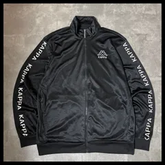 【値下げ中】Kappa トラックジャケット XXL ブラック 袖ロゴ ジャージ 訳あり