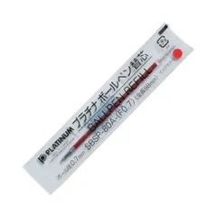 （まとめ）プラチナ 油性ボールペン 替芯（なめらかインク） 0.7mm 赤 SBSP-80A（F07）#2 1本 〔×50セット〕