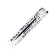 （まとめ）プラチナ 油性ボールペン 替芯（なめらかインク多色用） 0.5mm 黒 SBSP-80S-（EF0.5）#1 1本 〔×50セット〕
