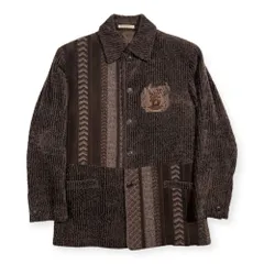 LANCEL ランセル ニット切替 モール ジャケット コート サイズ M /メンズ/日本製/ダークブラウン系