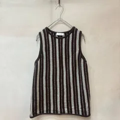 BEAUTY&YOUTH UNITED ARROWS ブークレー糸 ストライプ ボーダー タンクトップ トップス ブラウン系 FREE レディース USEDのサムネイル