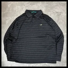 LACOSTE 長袖ポロシャツ 3 L相当 チェック ダークグレー ワニ