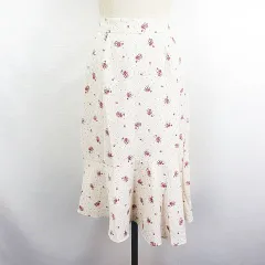 マジェスティックレゴン MAJESTIC LEGON スカート ボトムス ロング丈 マーメイド アシンメトリー 花柄 S アイボリー ※EKM