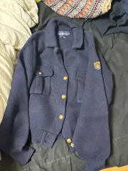 ラルフローレン ネイビー ニット ダブル カーディガン