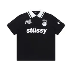 STUSSY 8 BALL ポロシャツ スツーシー半袖男女兼用POLO