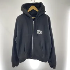 【中古】STUSSY ジップアップパーカー サイズL 黒 92714 ステューシー[91]