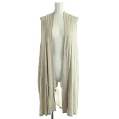 アズールバイマウジー AZUL by moussy ベスト FREE グレージュ ノースリーブ 無地 オープンフロント /DU ■GY58