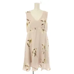 スナイデル SNIDEL ワンピース ひざ丈 0 ピンク 花柄 Vネック ノースリーブ /LP ■GY58