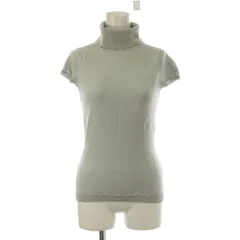 プロポーション ボディドレッシング PROPORTION BODY DRESSING ニット セーター M ウール 3 水色 ライトブルー タートルネック 半袖 リブ編み /LP ■ECD001